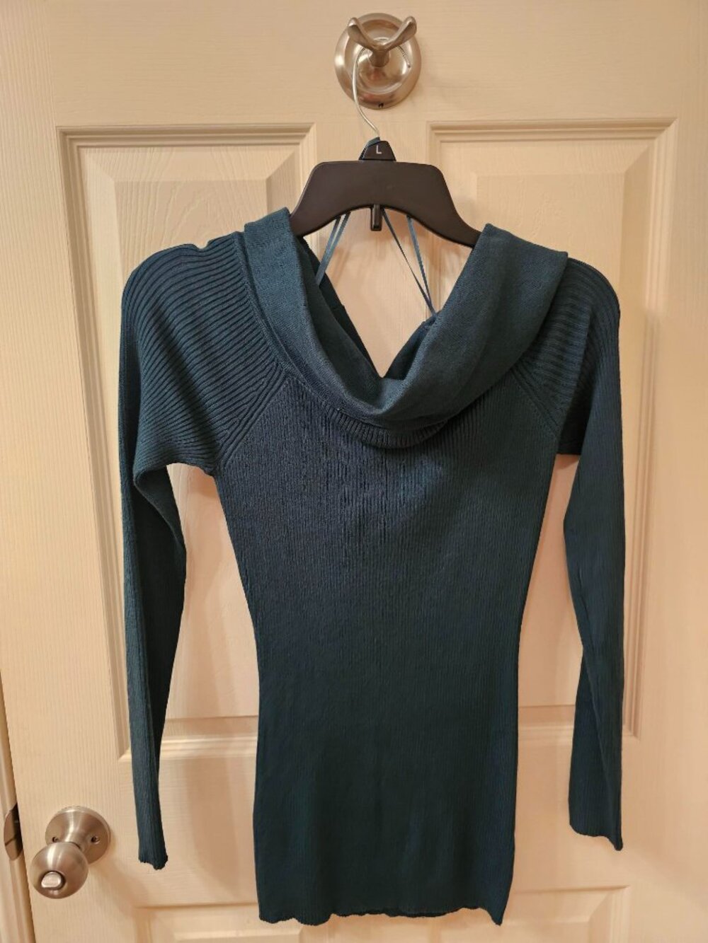 NWT Candies Large Hunter Green Cowl Neck Sweater